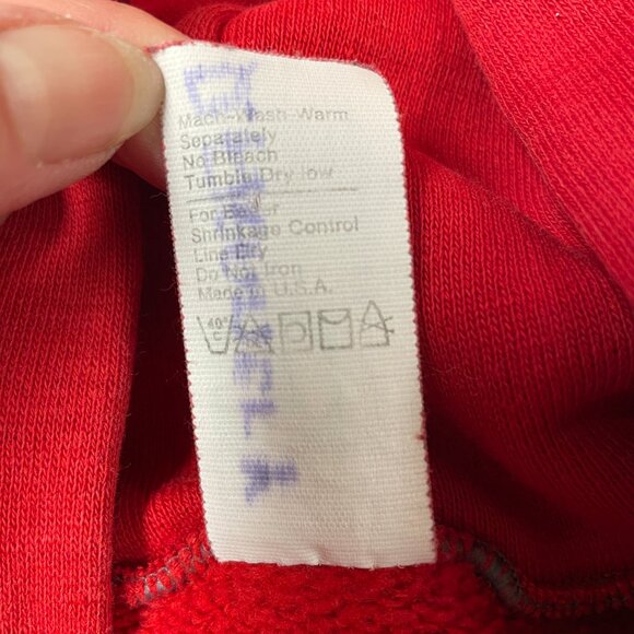 Indiana University Red Hooded Sweatshirt - Well Made / Used - Large - Picture 5 of 15